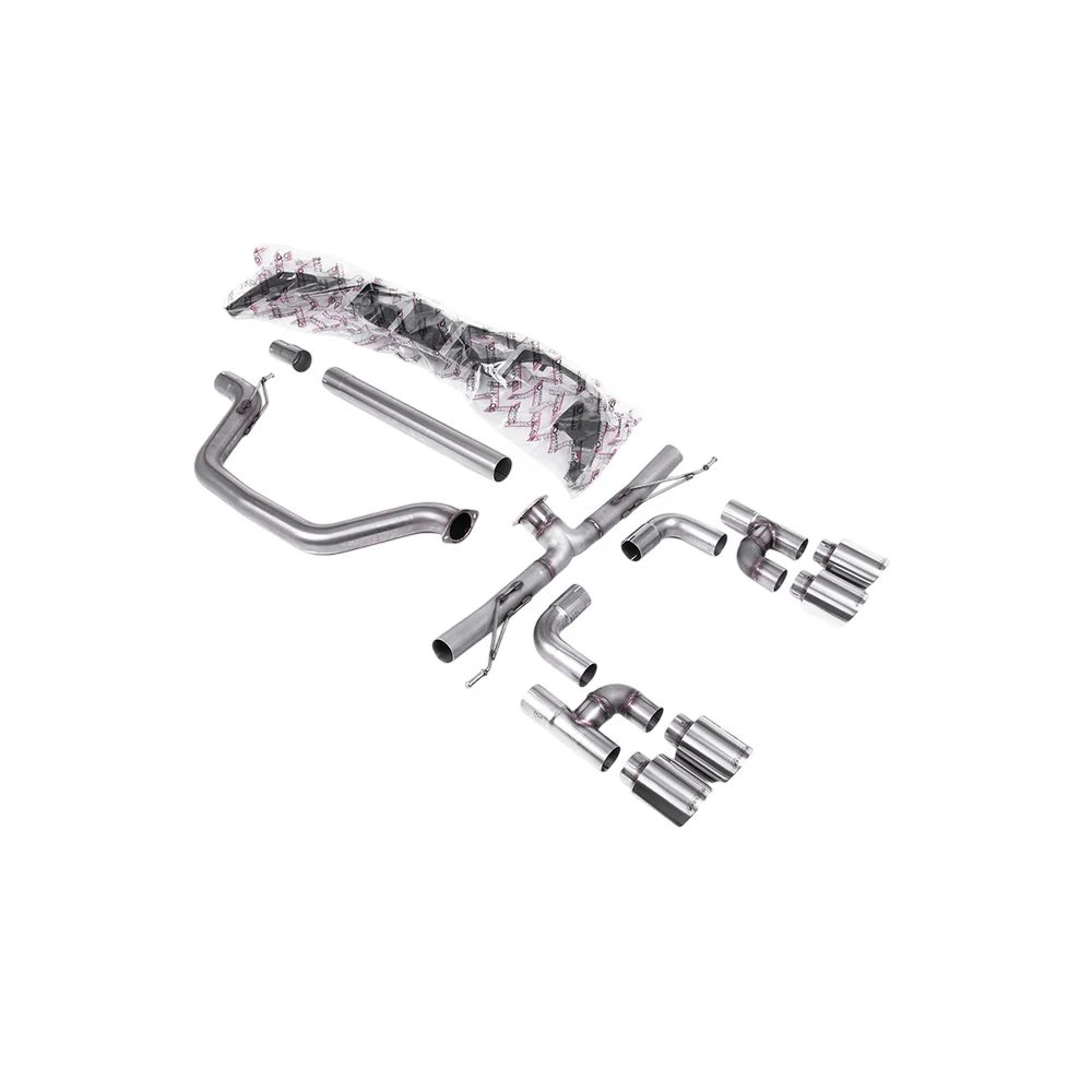 Milltek Cat Back Exhaust Volkswagen Golf Mk8 GTi (Golf R Style Quad Outlet Systems 245ps Non-GPF / North American Models Only) 21-25 - Image 6