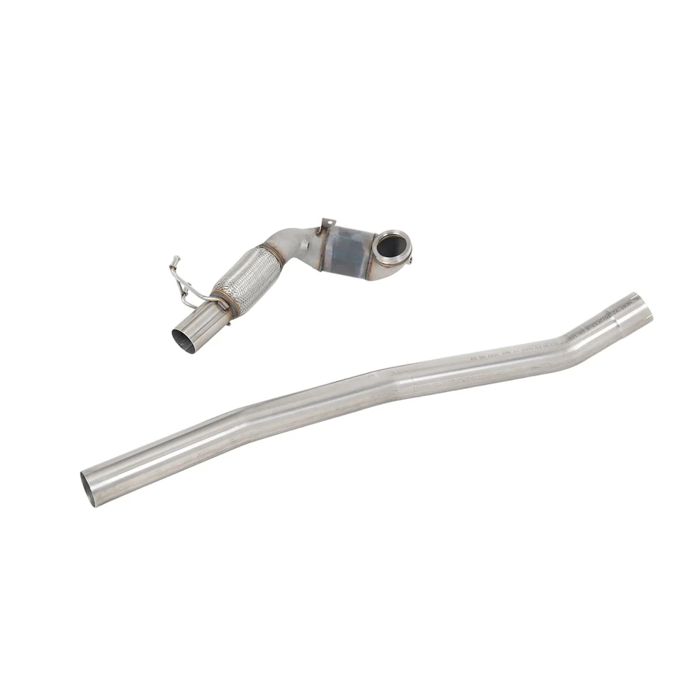 Milltek Large Bore Downpipe and Hi-Flow Sports Cat Exhaust Volkswagen Golf Mk7.5 R 2.0 TSI 310PS (Non-GPF Equipped Models Only) 80mm Race Systems 17-21 - Image 2
