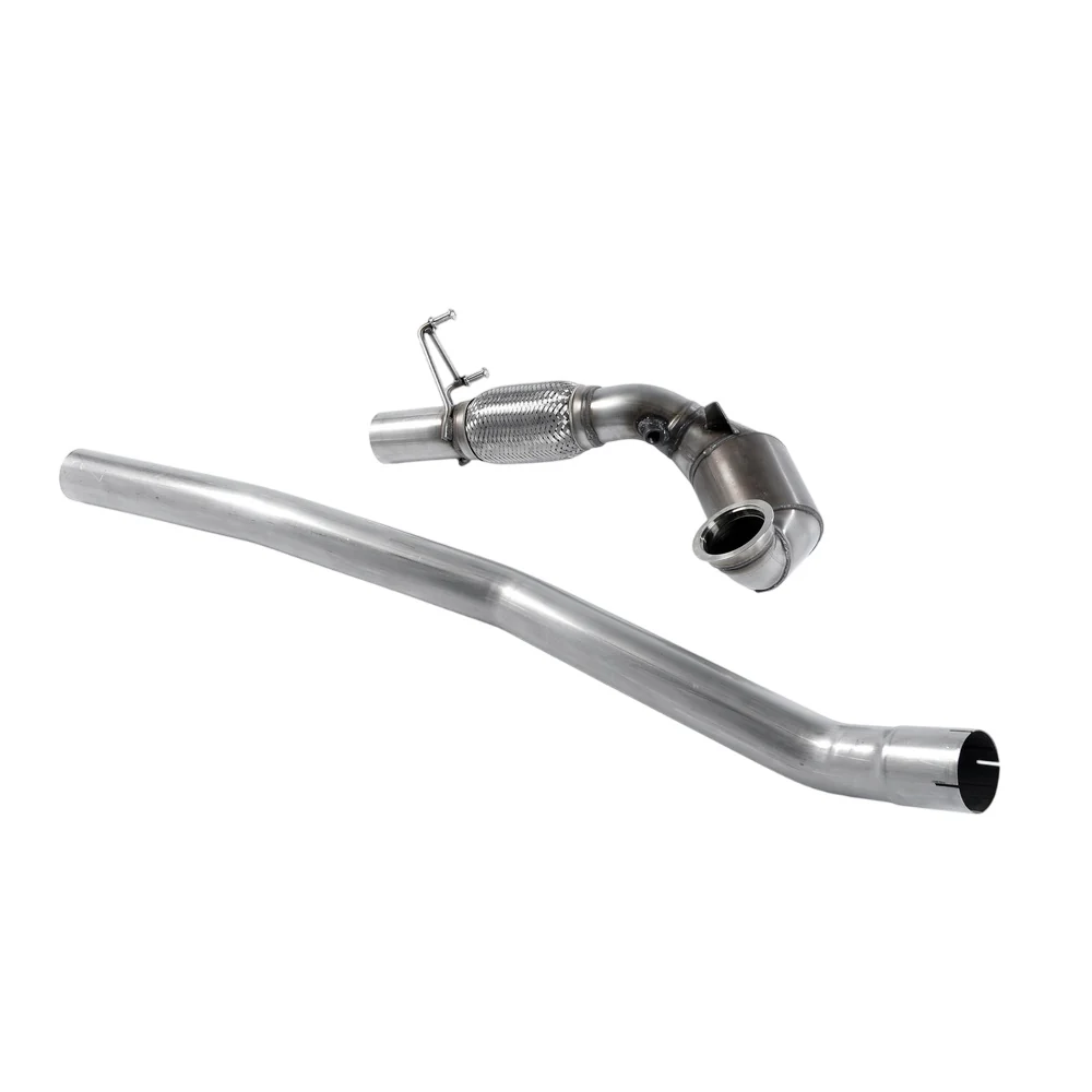 Milltek Large Bore Downpipe and Hi-Flow Sports Cat Exhaust Volkswagen Golf Mk7 R 2.0 TSI 300PS (ECE Approved and 76.2mm Systems) 14-16 - Image 2