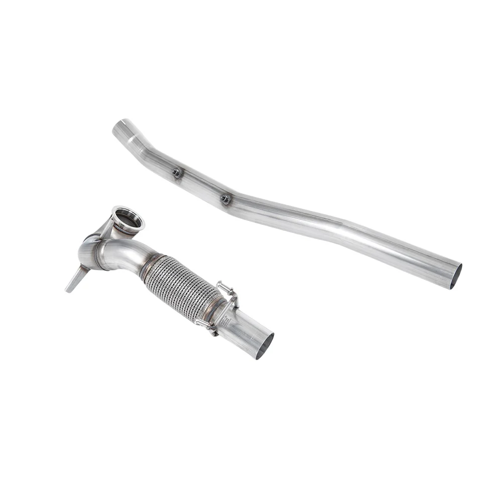 Milltek Large-bore Downpipe and De-cat Exhaust Volkswagen Golf Mk7.5 R 2.0 TSI 300PS (GPF Equipped Models Only) 76mm and EC Approved Systems 19-20 - Image 2